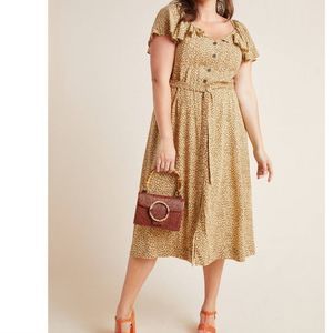 Anthropologie Animal Print Dress